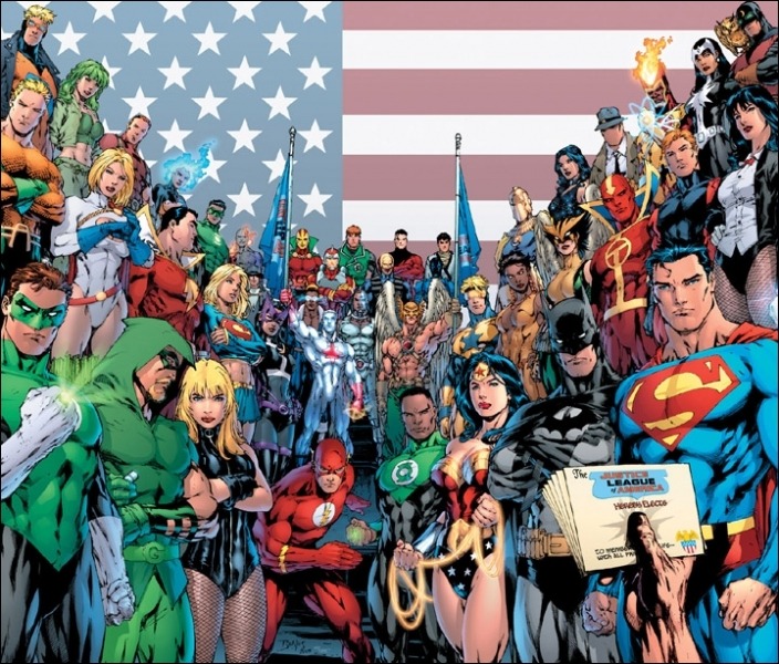 équipe de super héros illustration